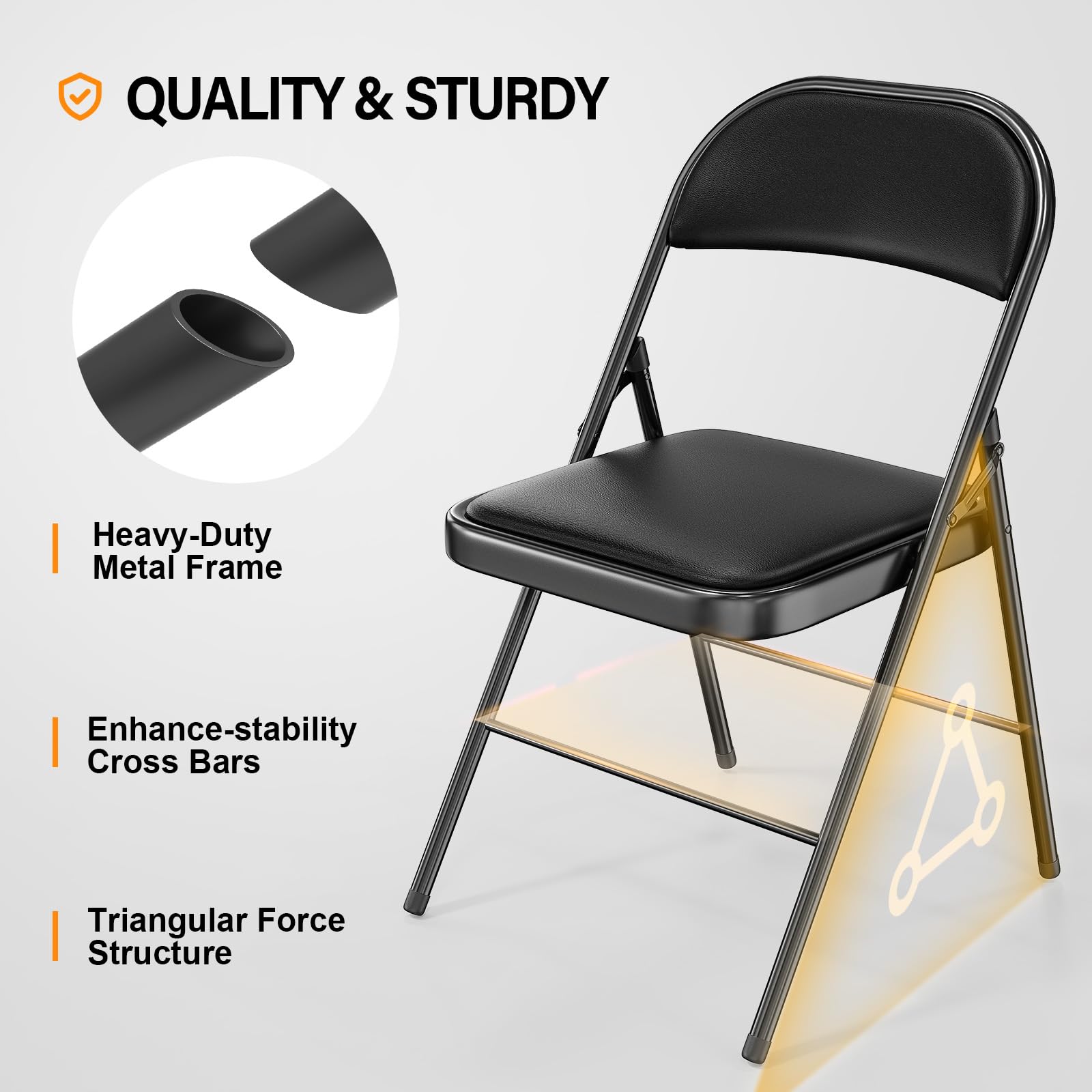 Amazon.com: VINGLI 20 Pack Folding Chairs with Padded Seats, Metal